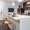Open concept kitchen with a eat-in bar