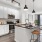 a kitchen with a granite counter top